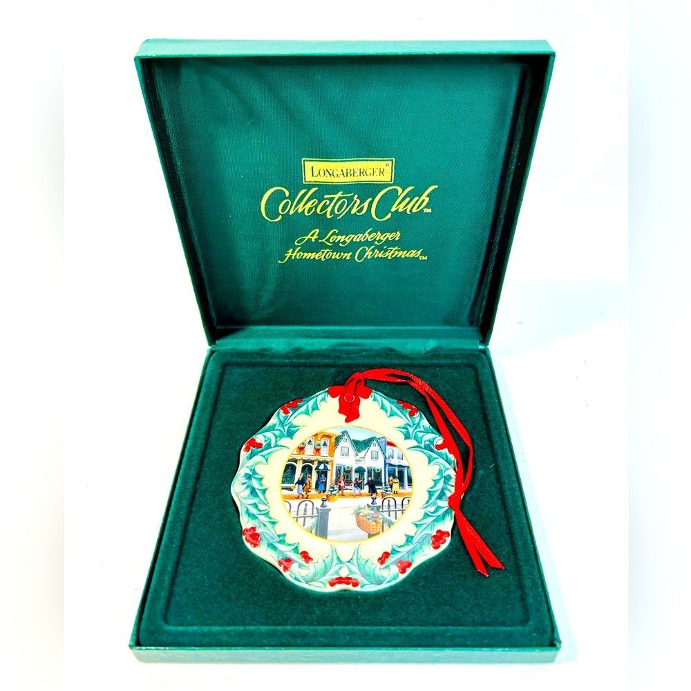 Longaberger Collector’s Club ‘98 Christmas Ornament Shopping on Main Street IOB